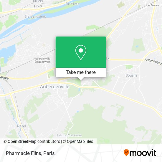 Pharmacie Flins map