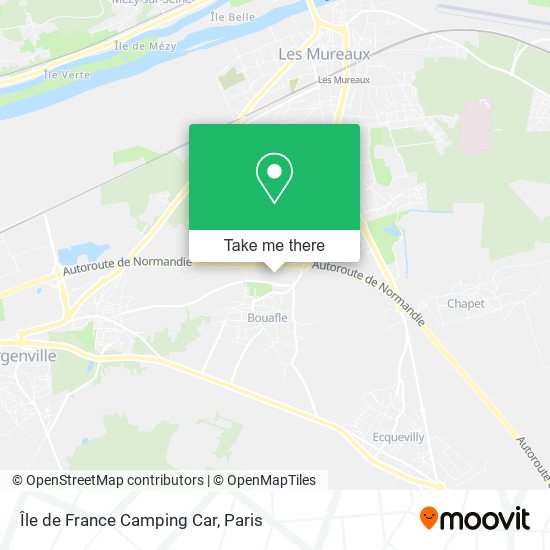 Mapa Île de France Camping Car