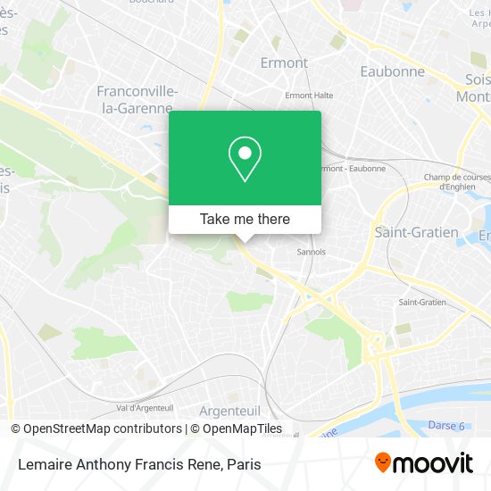 Lemaire Anthony Francis Rene map