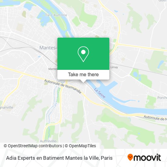 Mapa Adia Experts en Batiment Mantes la Ville