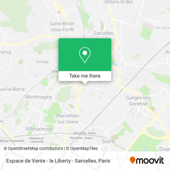 Espace de Vente - le Liberty - Sarcelles map