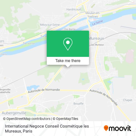International Negoce Conseil Cosmétique les Mureaux map