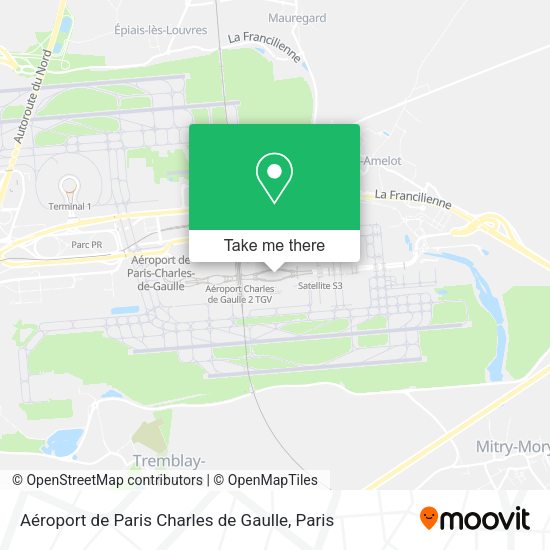 Aéroport de Paris Charles de Gaulle map