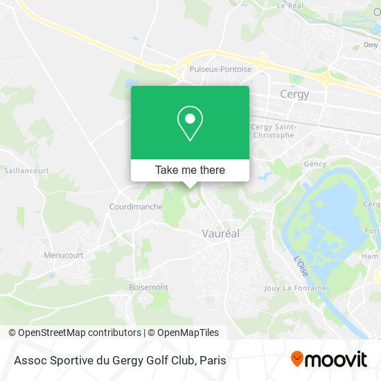 Assoc Sportive du Gergy Golf Club map