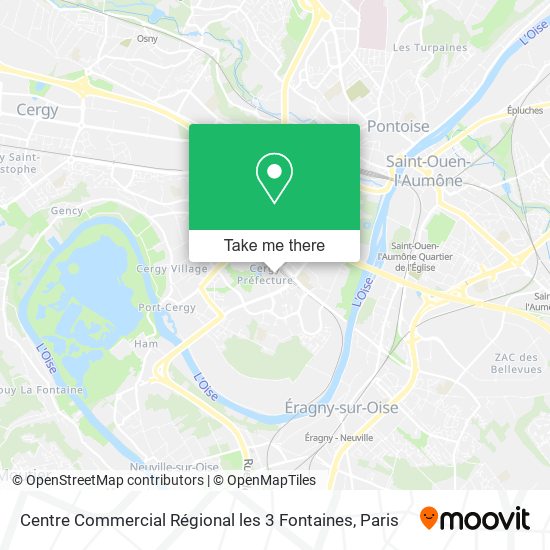 Centre Commercial Régional les 3 Fontaines map