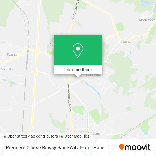 Première Classe Roissy Saint-Witz Hotel map