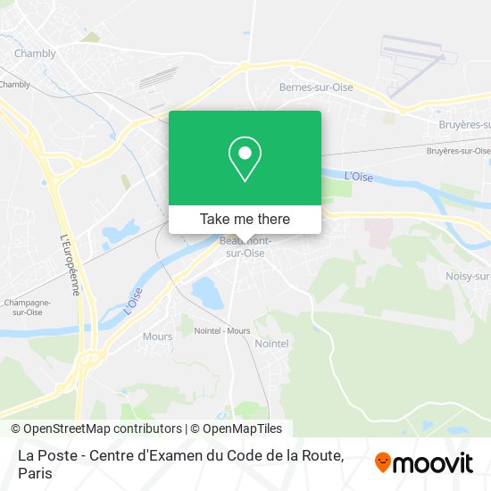 La Poste - Centre d'Examen du Code de la Route map