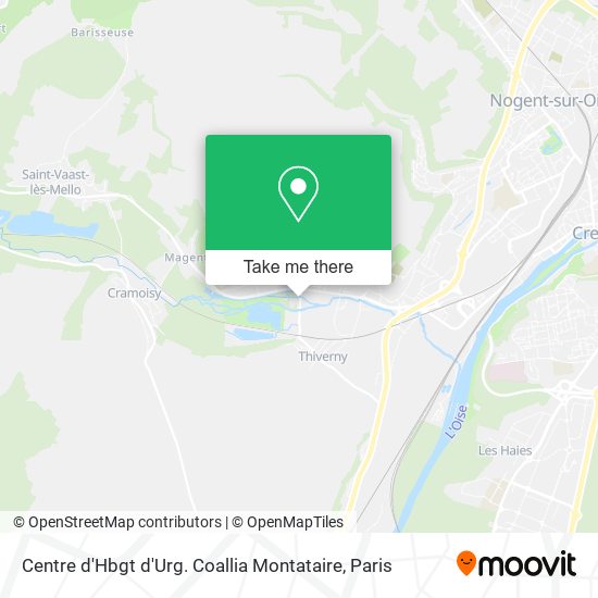 Mapa Centre d'Hbgt d'Urg. Coallia Montataire