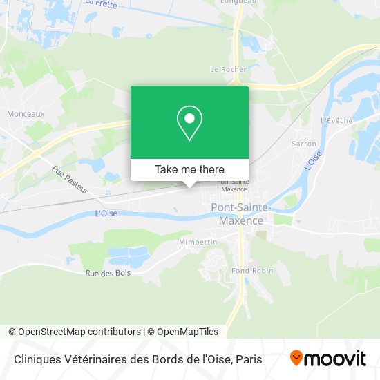 Cliniques Vétérinaires des Bords de l'Oise map