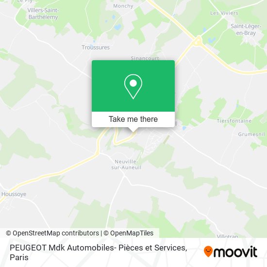 PEUGEOT Mdk Automobiles- Pièces et Services map