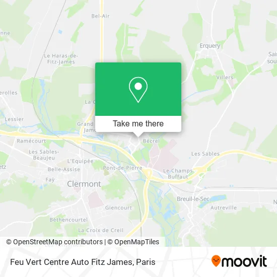 Feu Vert Centre Auto Fitz James map