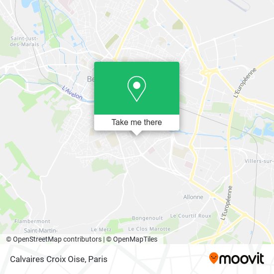 Mapa Calvaires Croix Oise