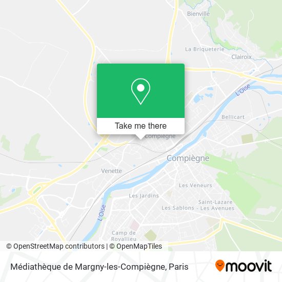 Mapa Médiathèque de Margny-les-Compiègne