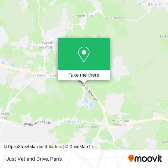 Just Vet and Drive map