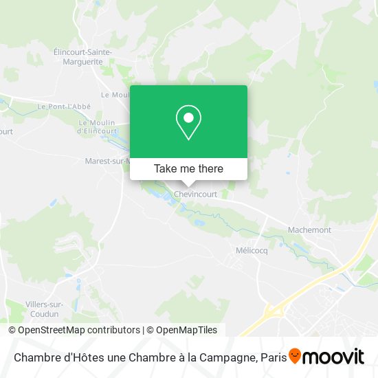 Chambre d'Hôtes une Chambre à la Campagne map
