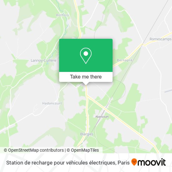 Station de recharge pour véhicules électriques map