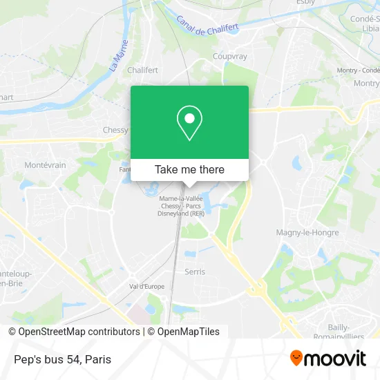 Pep's bus 54 map