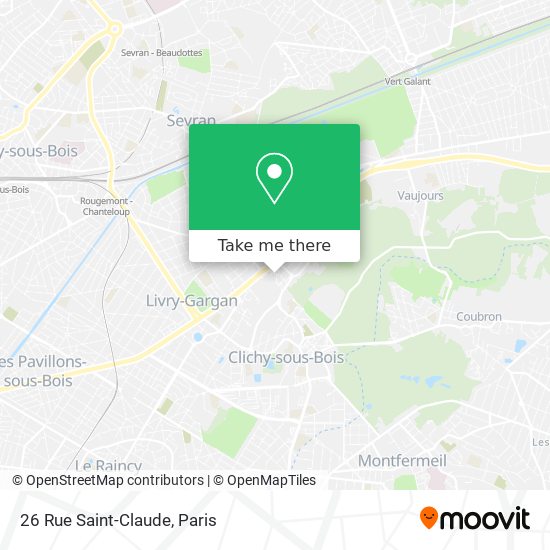 Mapa 26 Rue Saint-Claude