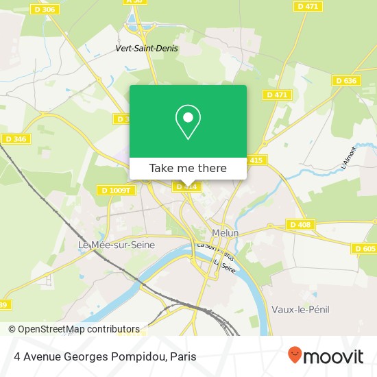 Mapa 4 Avenue Georges Pompidou
