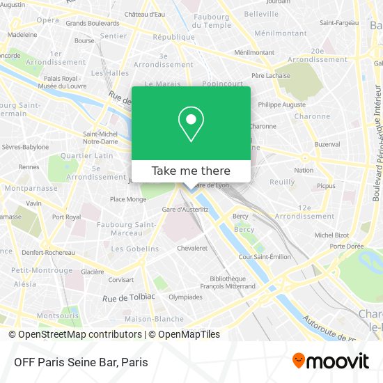 OFF Paris Seine Bar map