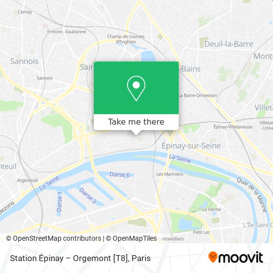 Station Épinay – Orgemont [T8] map