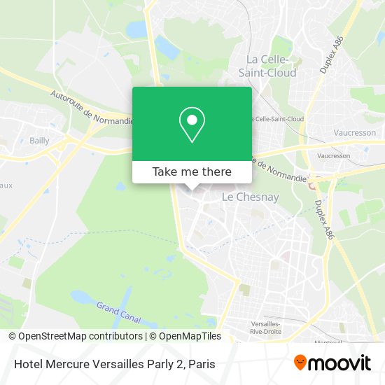 Mapa Hotel Mercure Versailles Parly 2