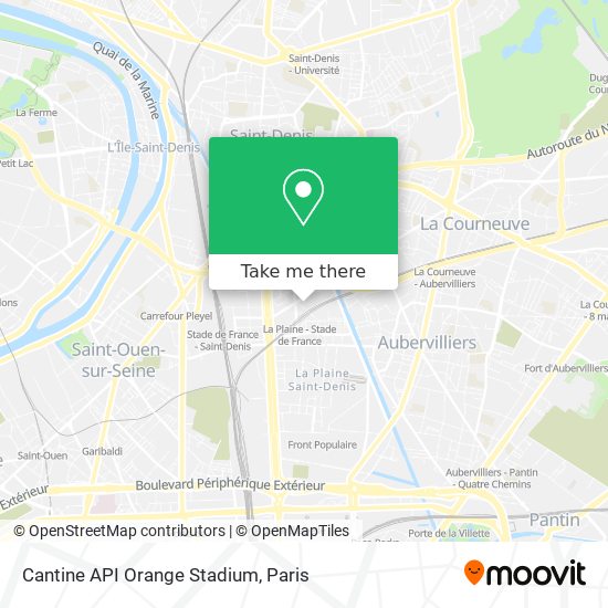 Mapa Cantine API Orange Stadium