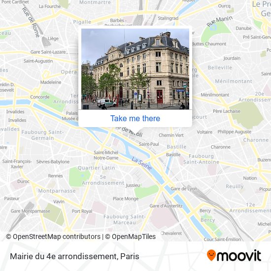 Mairie du 4e arrondissement map