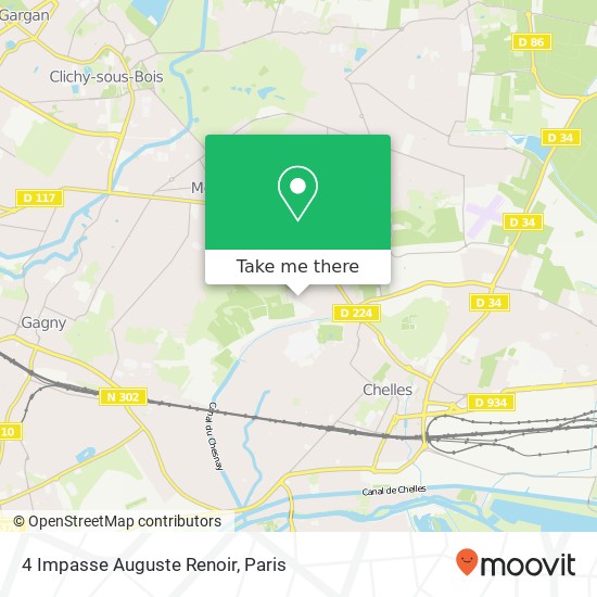 Mapa 4 Impasse Auguste Renoir