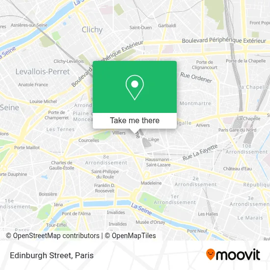 Rue d'Edimbourg map