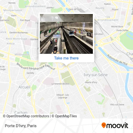 Porte D'Ivry map