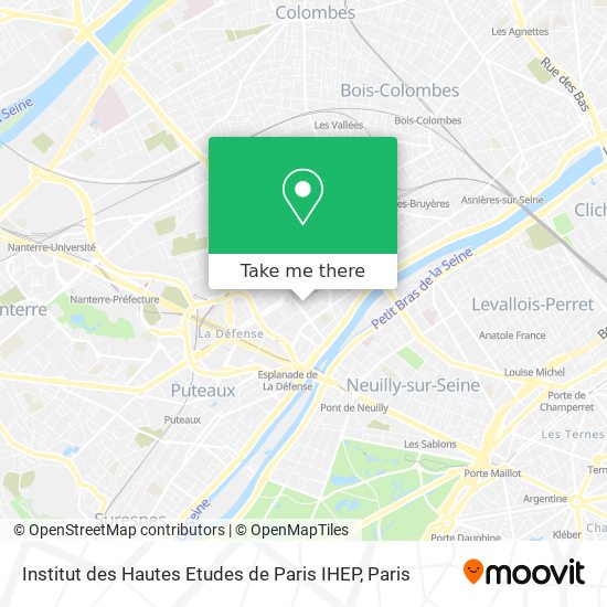 Institut des Hautes Etudes de Paris IHEP map