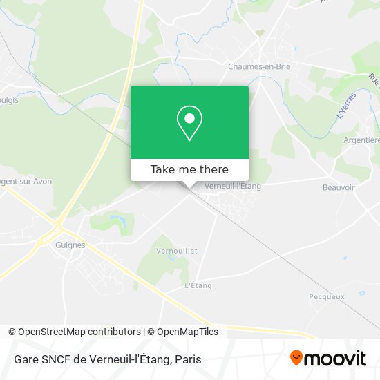 Mapa Gare SNCF de Verneuil-l'Étang