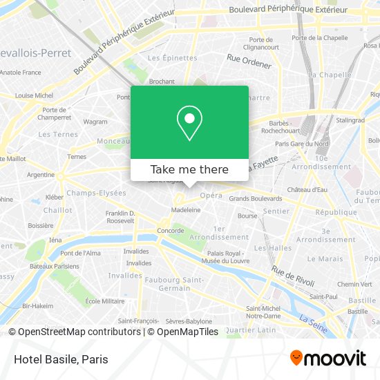 Hotel Basile map