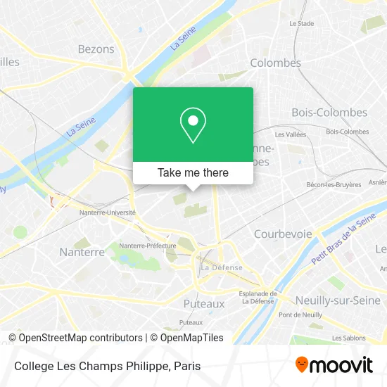 College Les Champs Philippe map