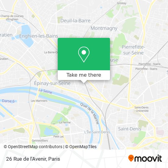 Mapa 26 Rue de l'Avenir