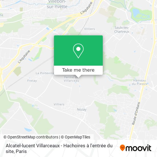 Mapa Alcatel-lucent Villarceaux - Hachoires à l'entrée du site