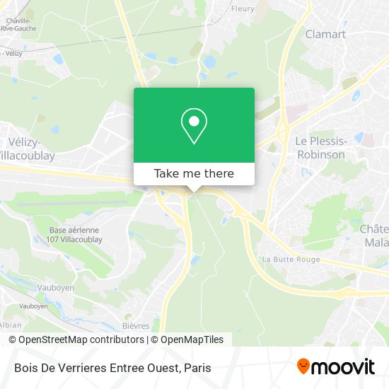 Bois De Verrieres Entree Ouest map