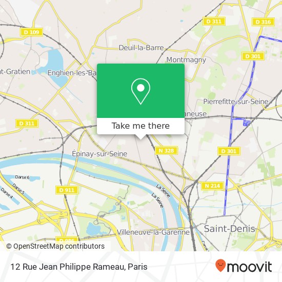 Mapa 12 Rue Jean Philippe Rameau