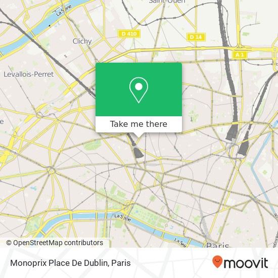 Mapa Monoprix Place De Dublin