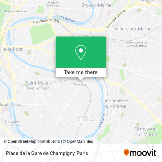 Place de la Gare de Champigny map