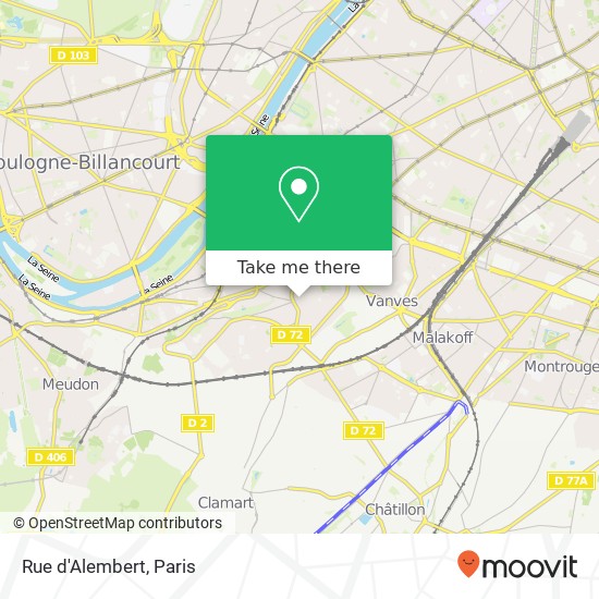 Mapa Rue d'Alembert