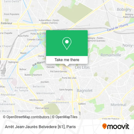 Arrêt Jean-Jaurès Belvedere [61] map