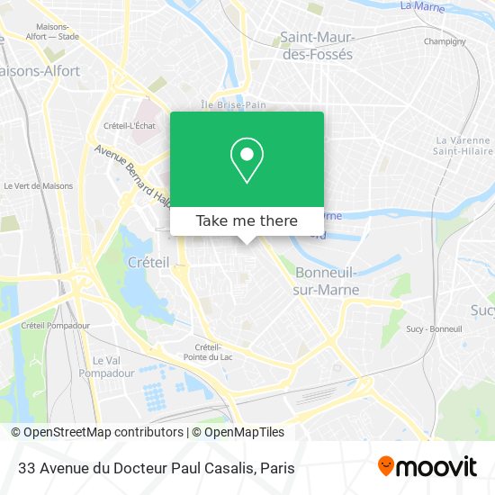 Mapa 33 Avenue du Docteur Paul Casalis