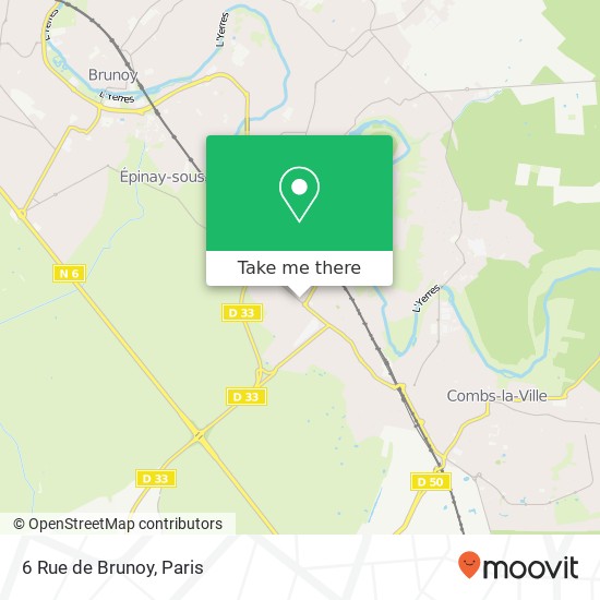 Mapa 6 Rue de Brunoy