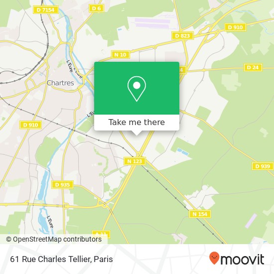 Mapa 61 Rue Charles Tellier