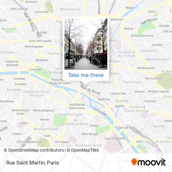 Rue Saint Martin map