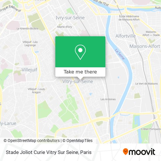 Mapa Stade Joliot Curie Vitry Sur Seine