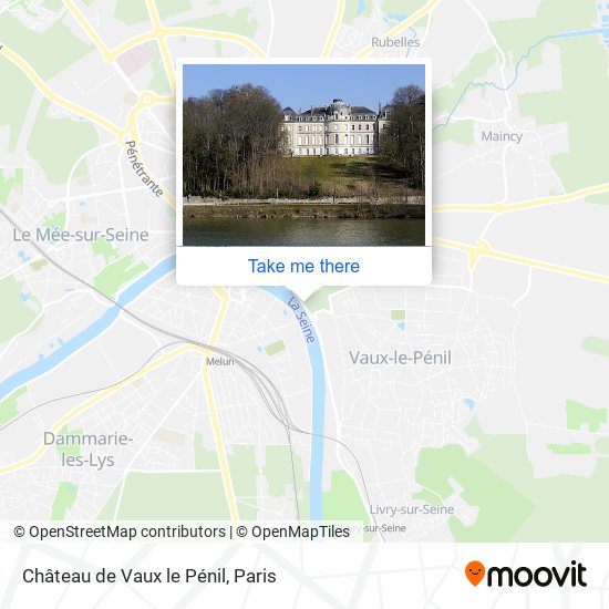 Château de Vaux le Pénil map