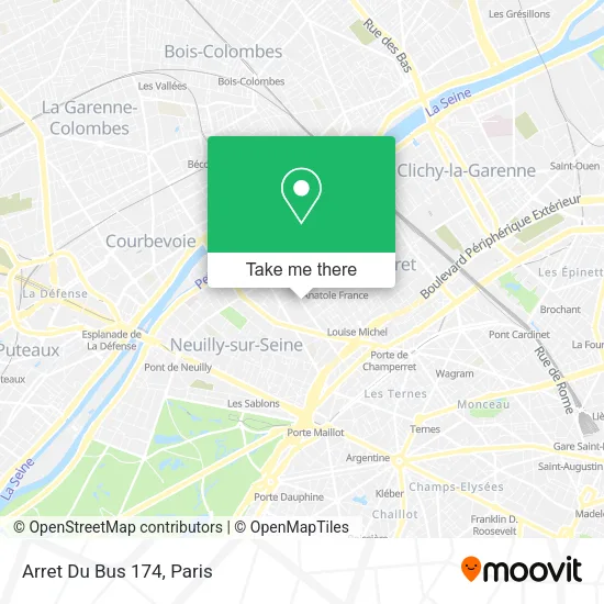 Arret Du Bus 174 map